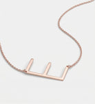 Large Initial Necklace in 18K Rose Gold Plating on 925 Silver - Ash & Harry