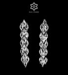 Layan White Wheat - Link Full Set with Brilliant - Cut Simulated Diamonds in Rhodium Plated Finish - Ash & Harry