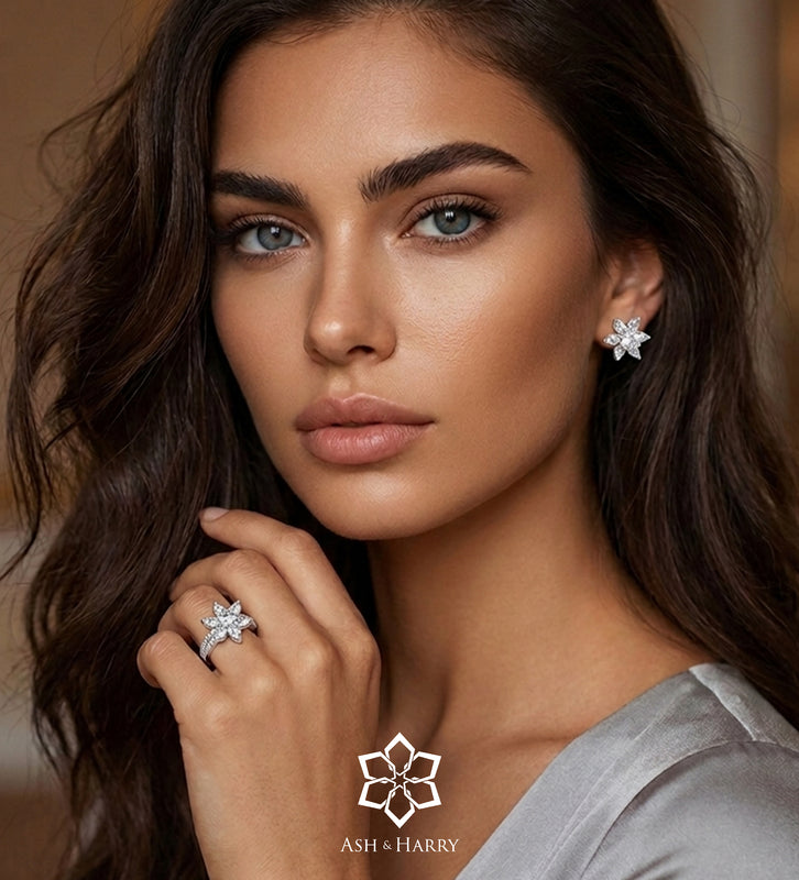 Lotus Cluster Full Set in Silver - 2 Items