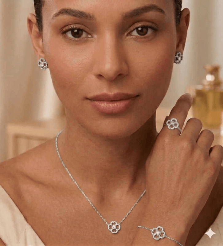 Lucky Clover Full Set in Silver - 4 Items