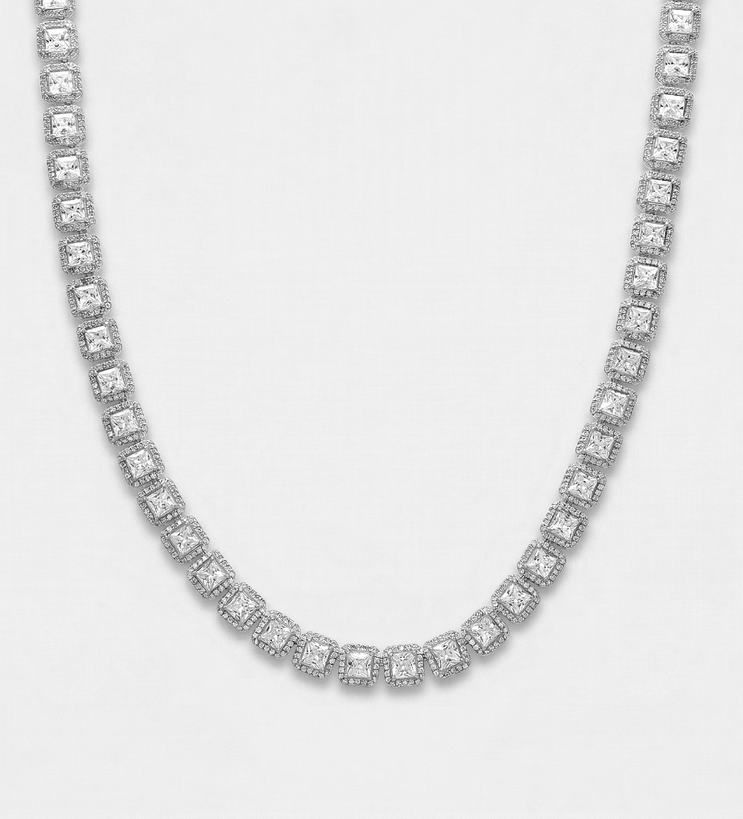 Lumi Pixel Tennis Necklace With High Quality Simulated Diamonds - Ash & Harry
