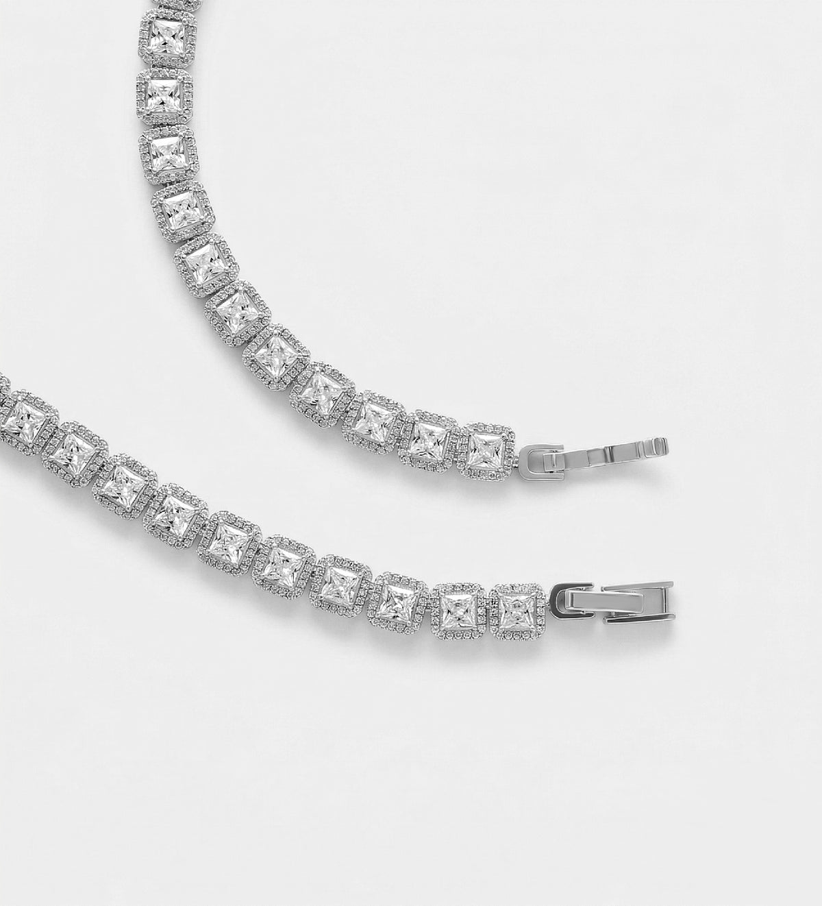 Lumi Pixel Tennis Necklace With High Quality Simulated Diamonds - Ash & Harry