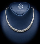 Tuscany Royal White Bridal Full Set with Hand - Set Simulated Diamonds, Rhodium Plated - Ash & Harry