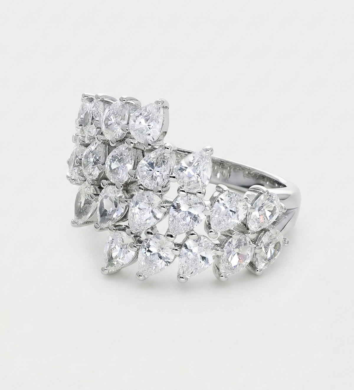 Marquise Bloom Ring In 925 Silver High Quality Simulated Diamonds - Ash & Harry