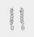 Marquise Cascade Drop Earrings with High Quality Certified Simulated Diamonds In 925 Silver - Ash & Harry