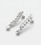 Marquise Cascade Drop Earrings with High Quality Certified Simulated Diamonds In 925 Silver - Ash & Harry