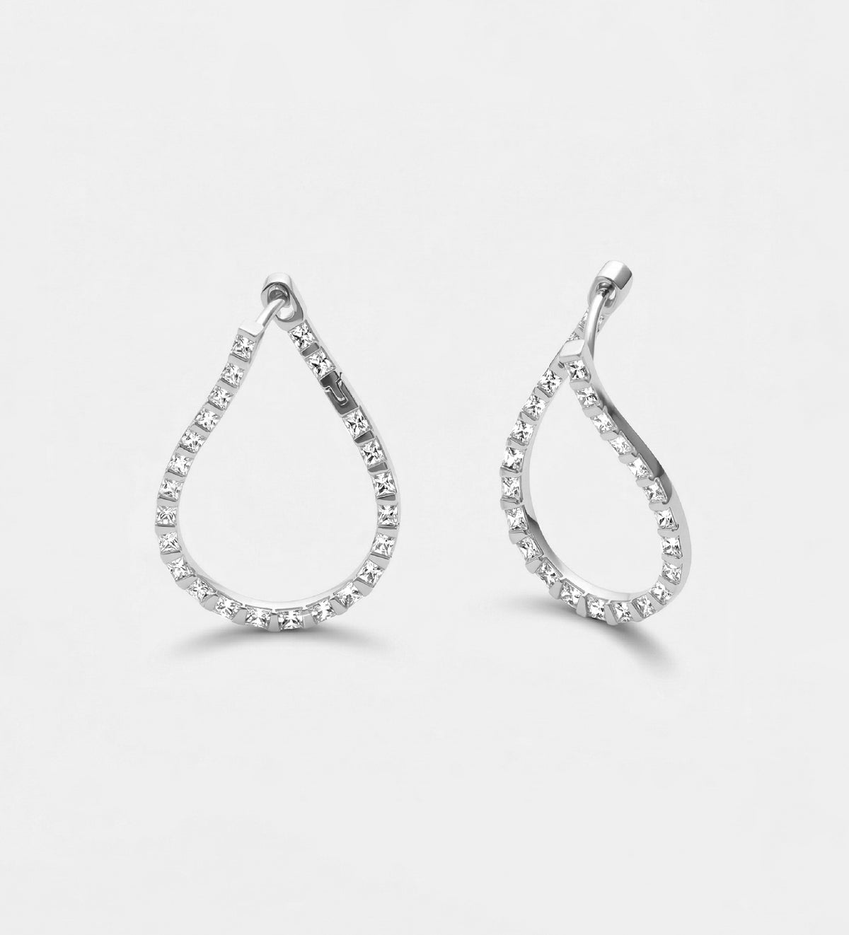 Minimalist Twisted Hoops With High Quality Simulated Diamonds - Ash & Harry