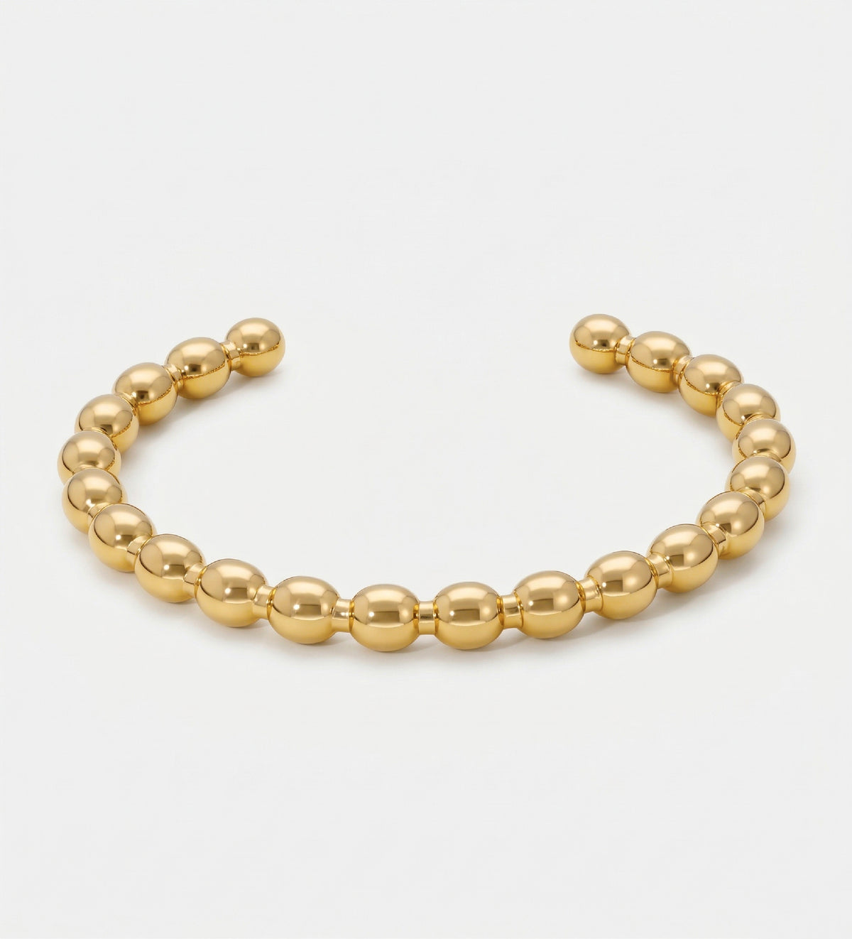 Modern Beaded Gold Cuff - Ash & Harry