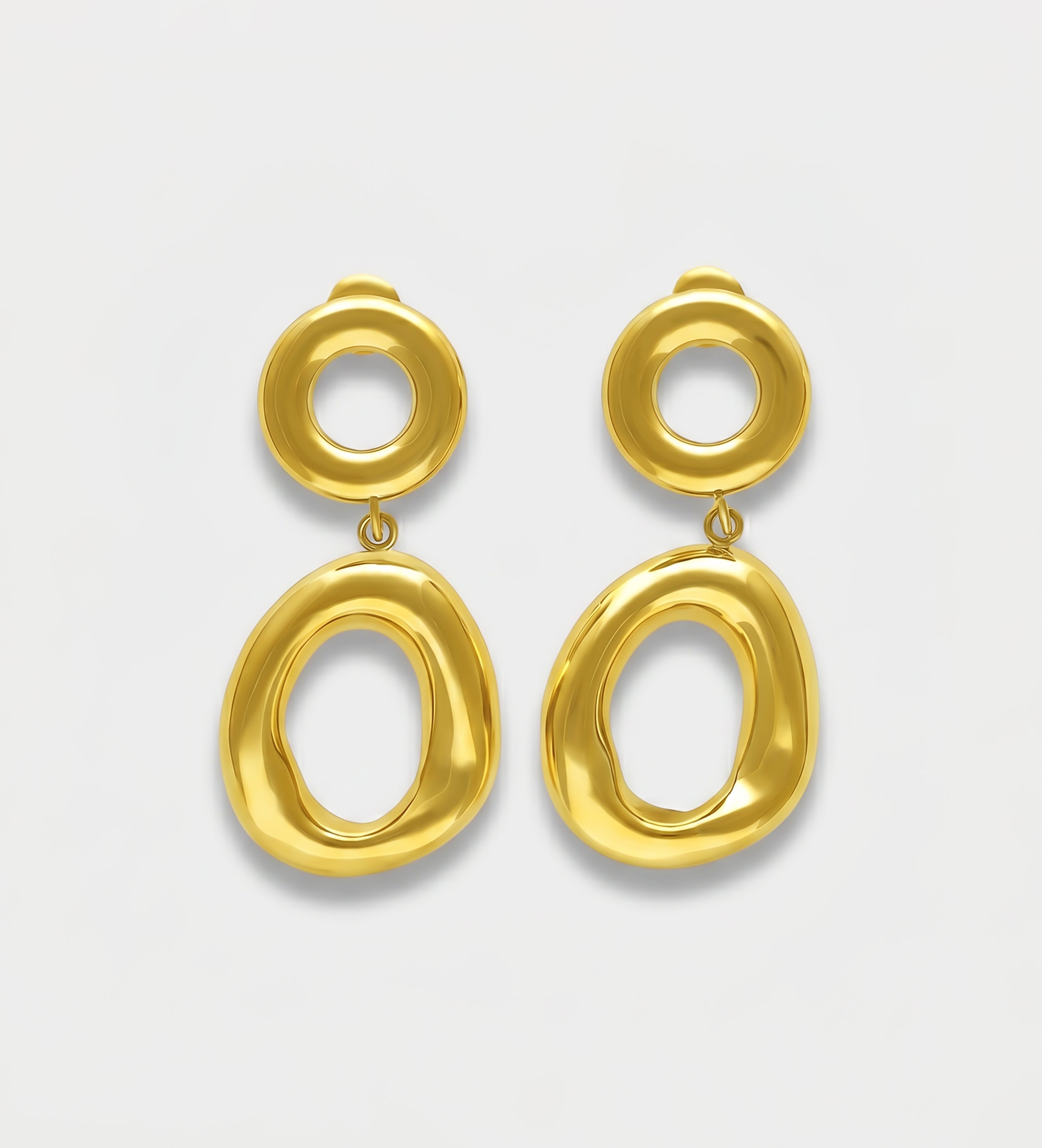 Molten Halo Drop Earrings in Gold - Ash & Harry