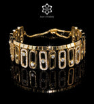 Nefra Gilded Collar Set in High Quality Simulated Diamonds Rhodium Plated - Ash & Harry