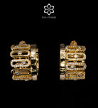 Nefra Gilded Collar Set in High Quality Simulated Diamonds Rhodium Plated - Ash & Harry