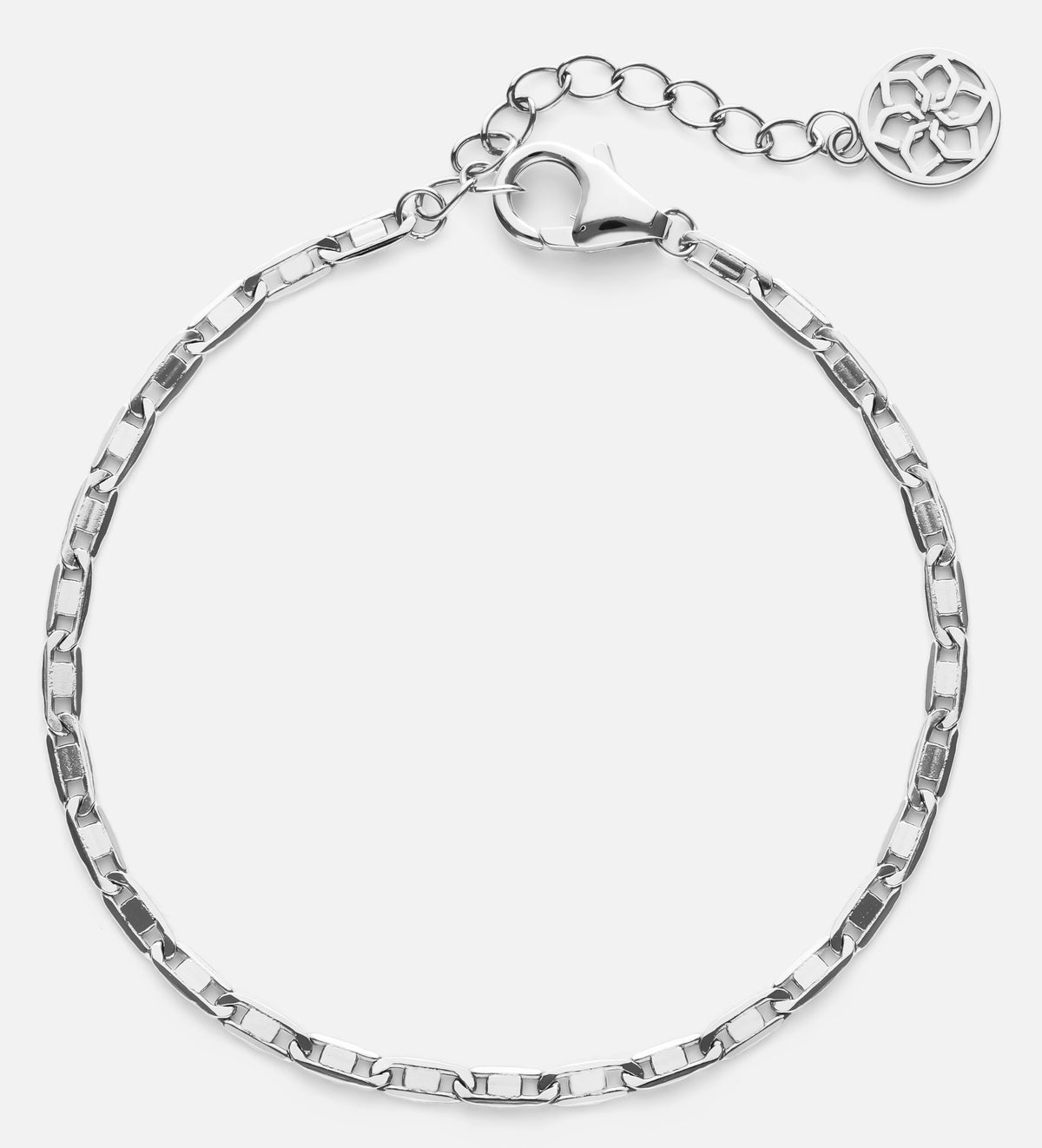 Anchor Chain Bracelet in Rhodium Plating on 925 Silver - Ash & Harry