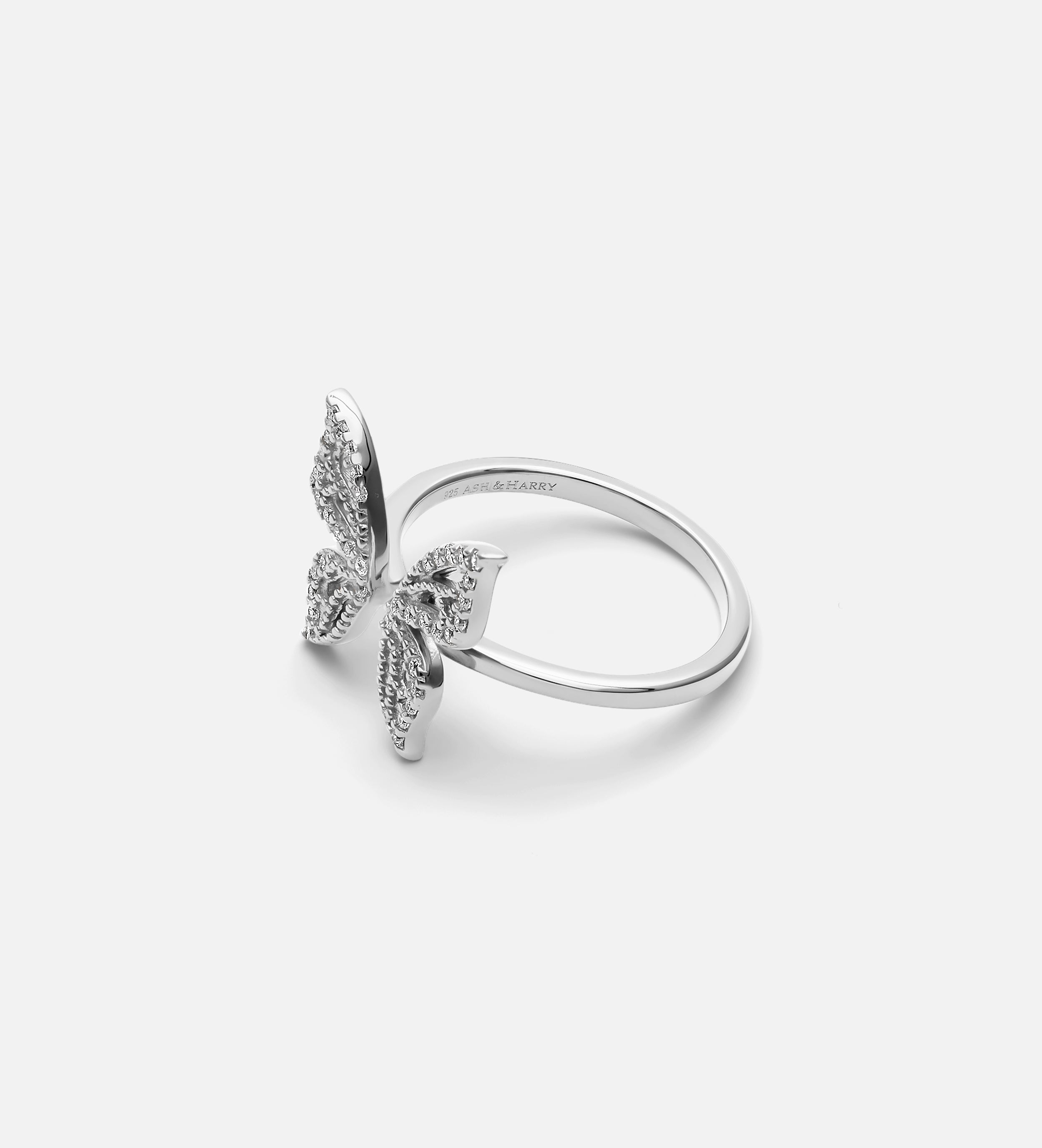 Butterfly Open Ring in Silver