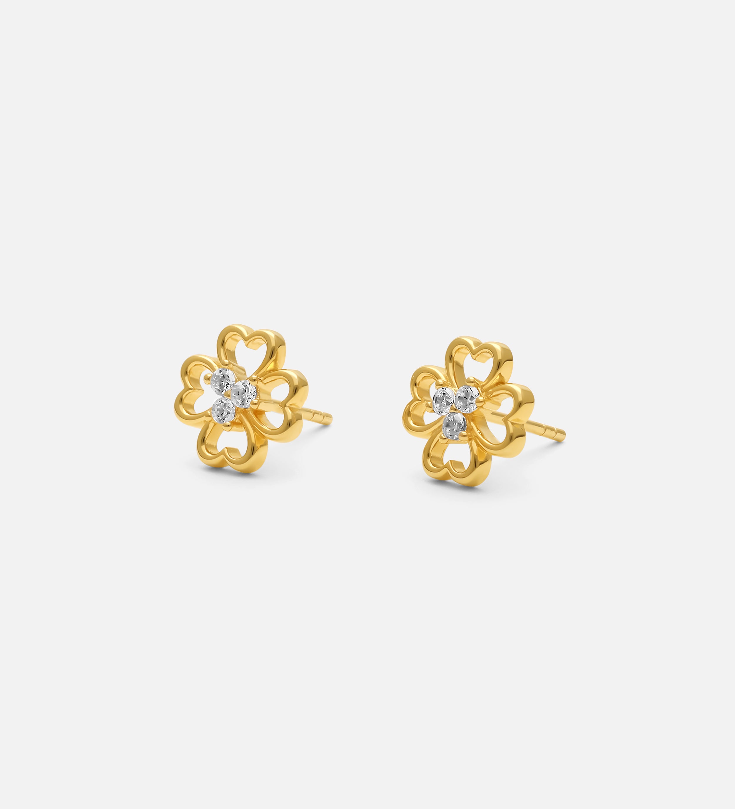 Clover Earrings in Gold