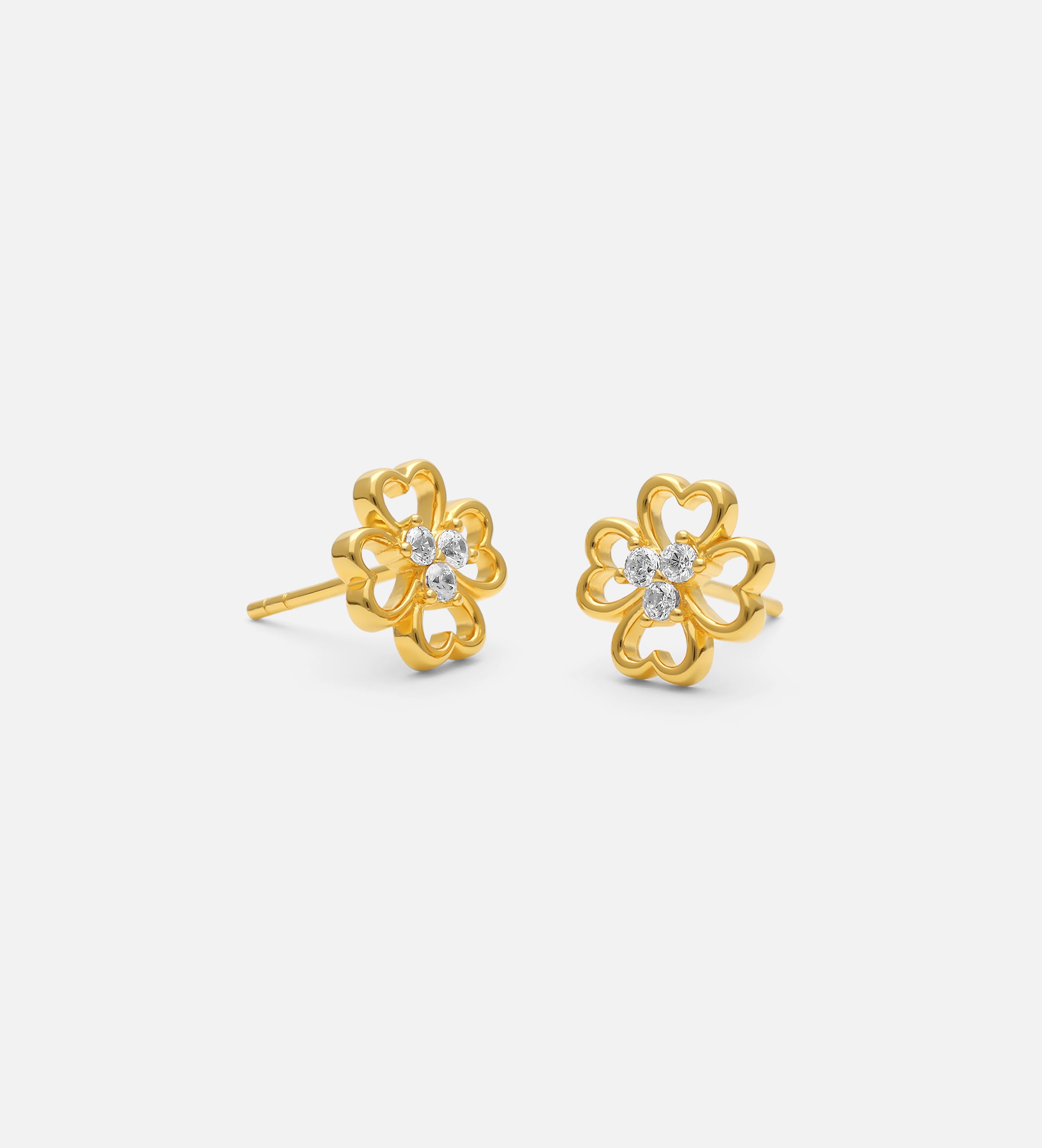 Clover Earrings in Gold