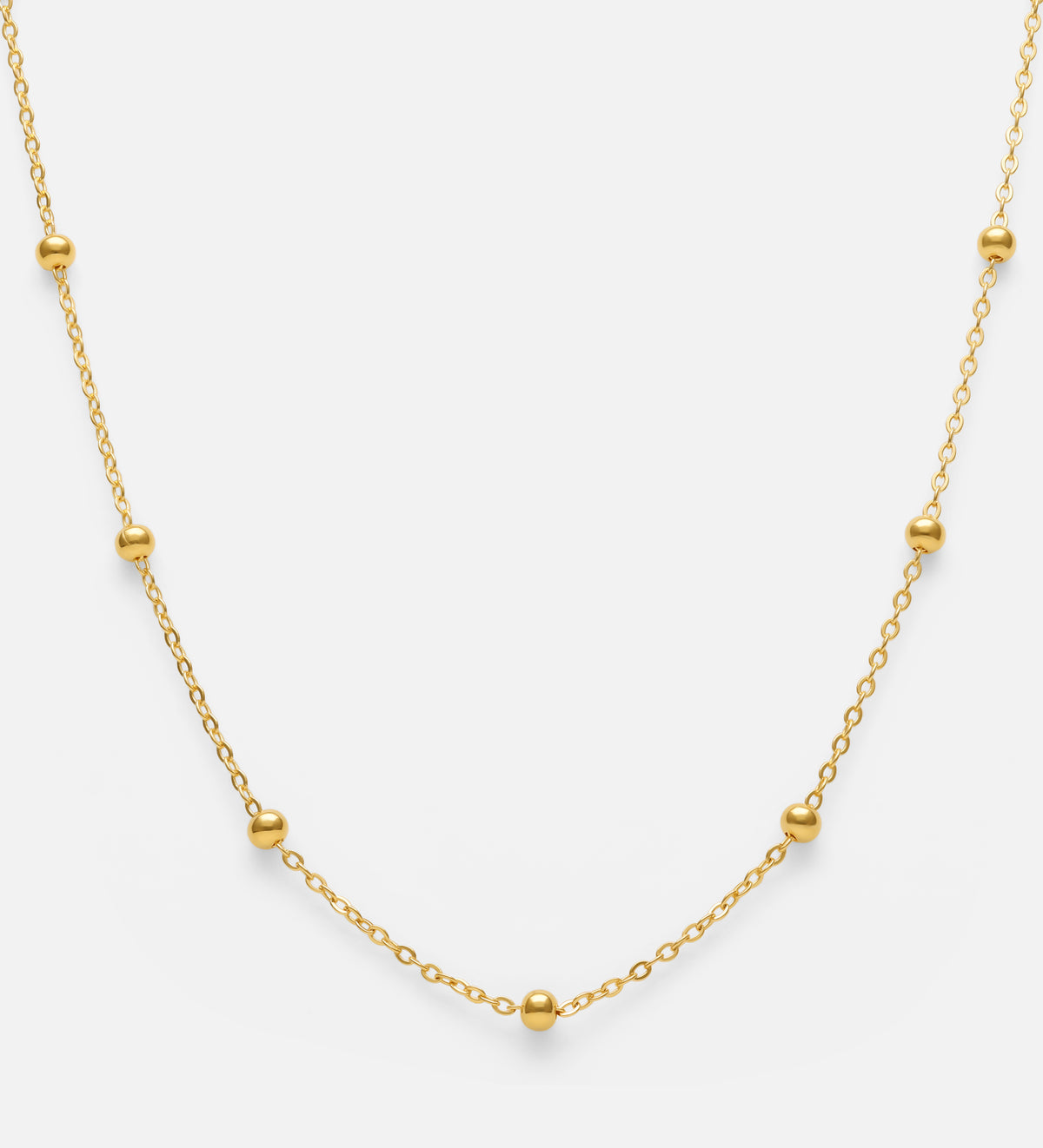 Dotted Chain Necklace in 18k Gold Plating on 925 Silver - Ash & Harry