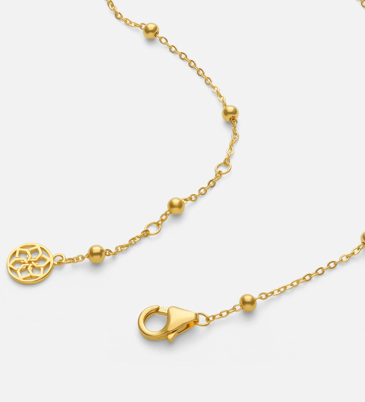 Dotted Chain Necklace in 18k Gold Plating on 925 Silver - Ash & Harry
