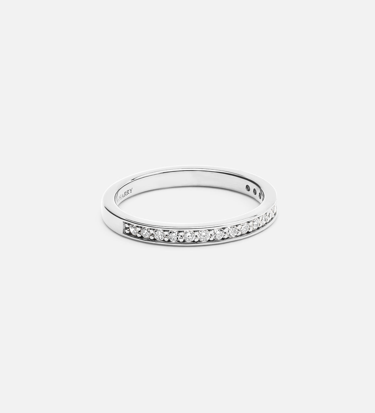 Half Infinity Band in Rhodium Plating on 925 Silver - Ash & Harry