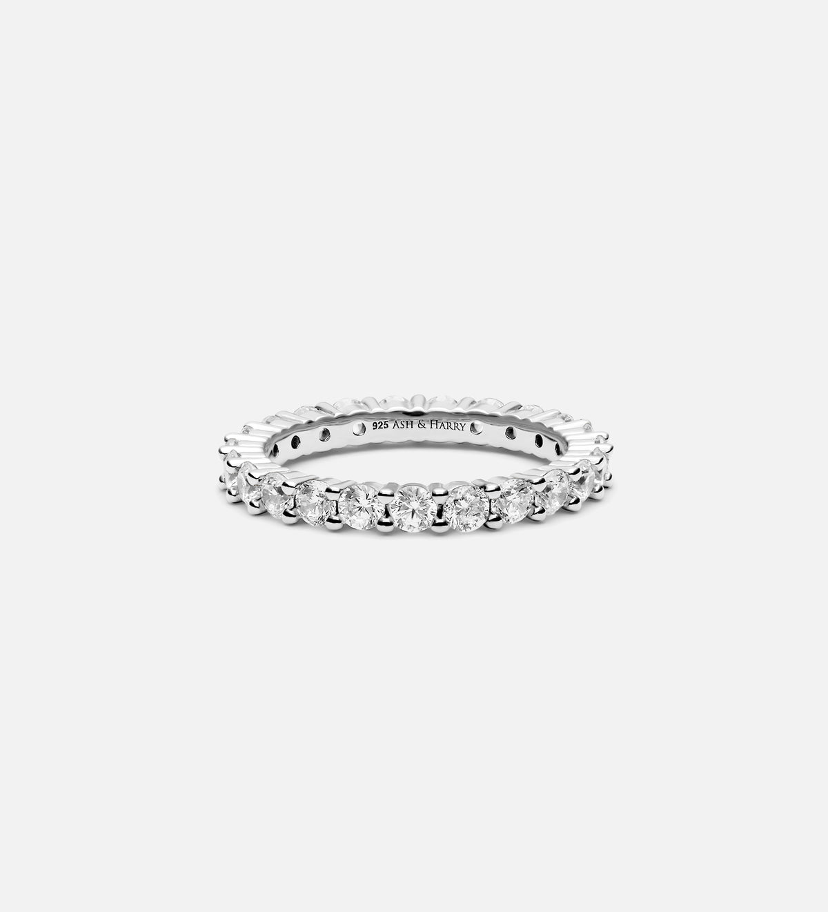Infinity Band in Rhodium Plating on 925 Silver - Ash & Harry