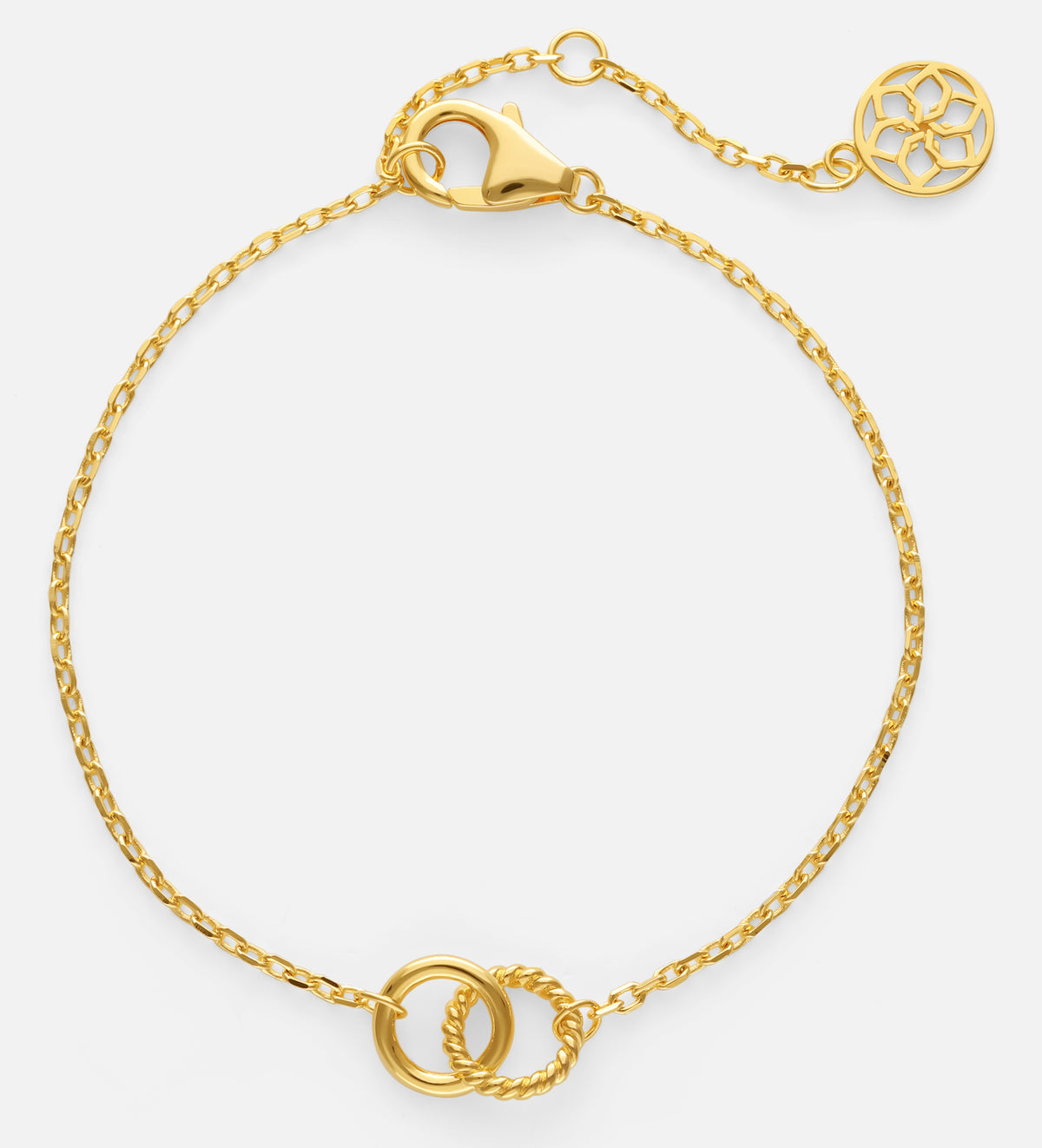 Interlocked Rings Bracelet in 18k Gold Plating on 925 Silver - Ash & Harry