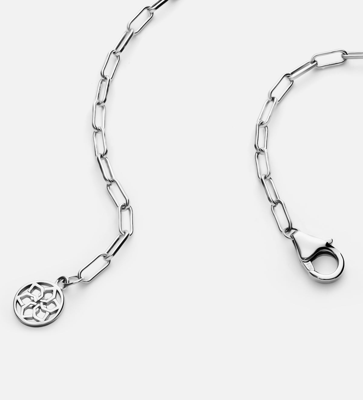 Lock Necklace in Rhodium Plating on 925 Silver - Ash & Harry