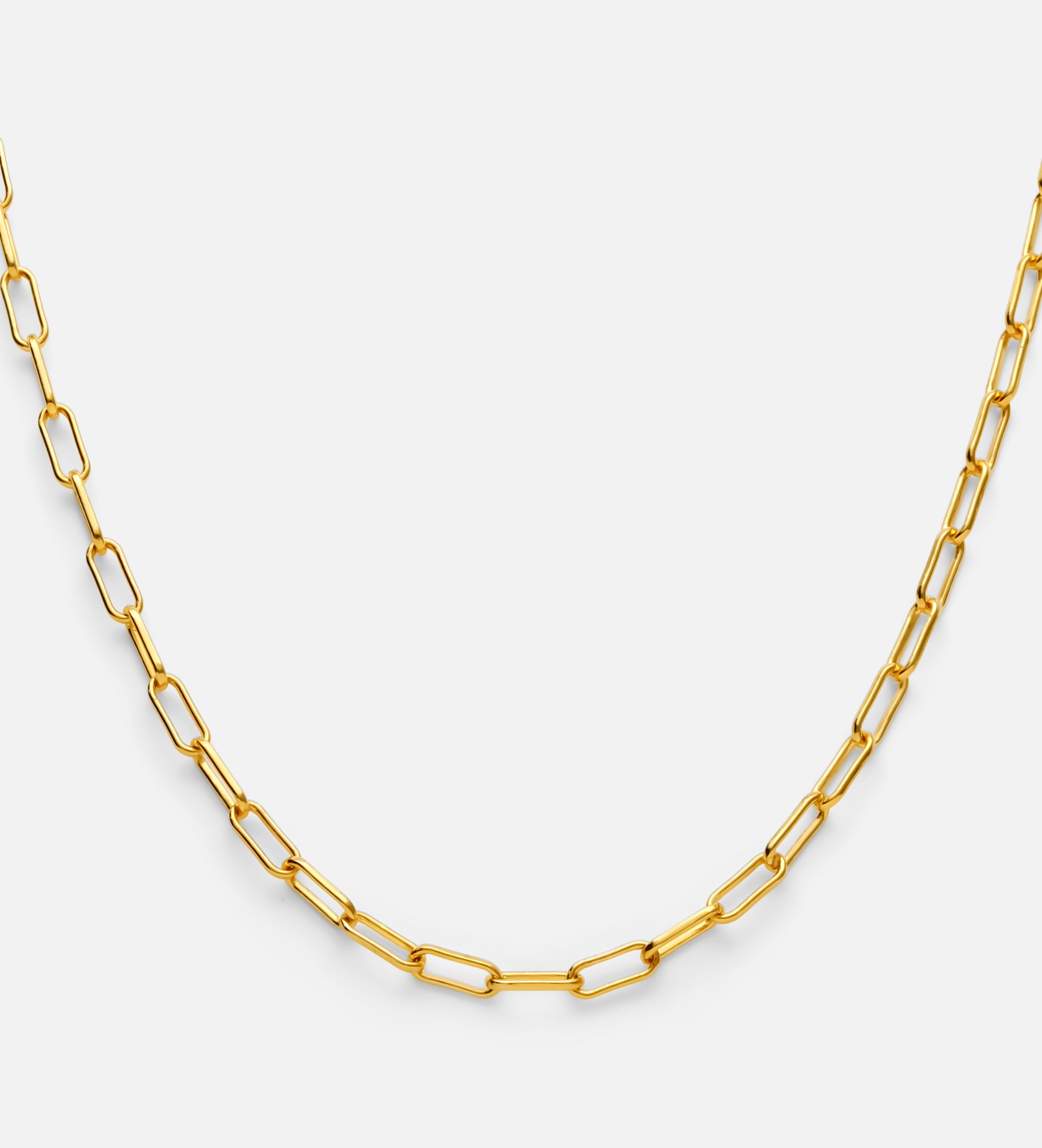 Paperclip Necklace in 18k Gold Plating on 925 Silver - Ash & Harry