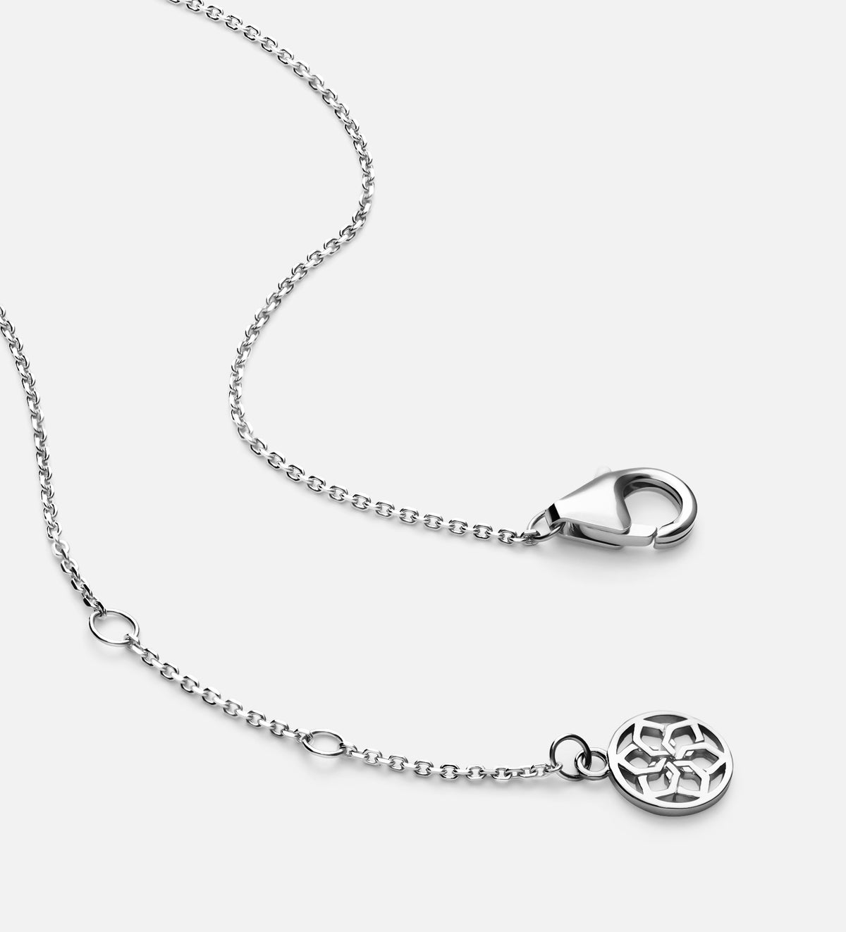 Pave Spade Necklace in Rhodium Plating on 925 Silver - Ash & Harry