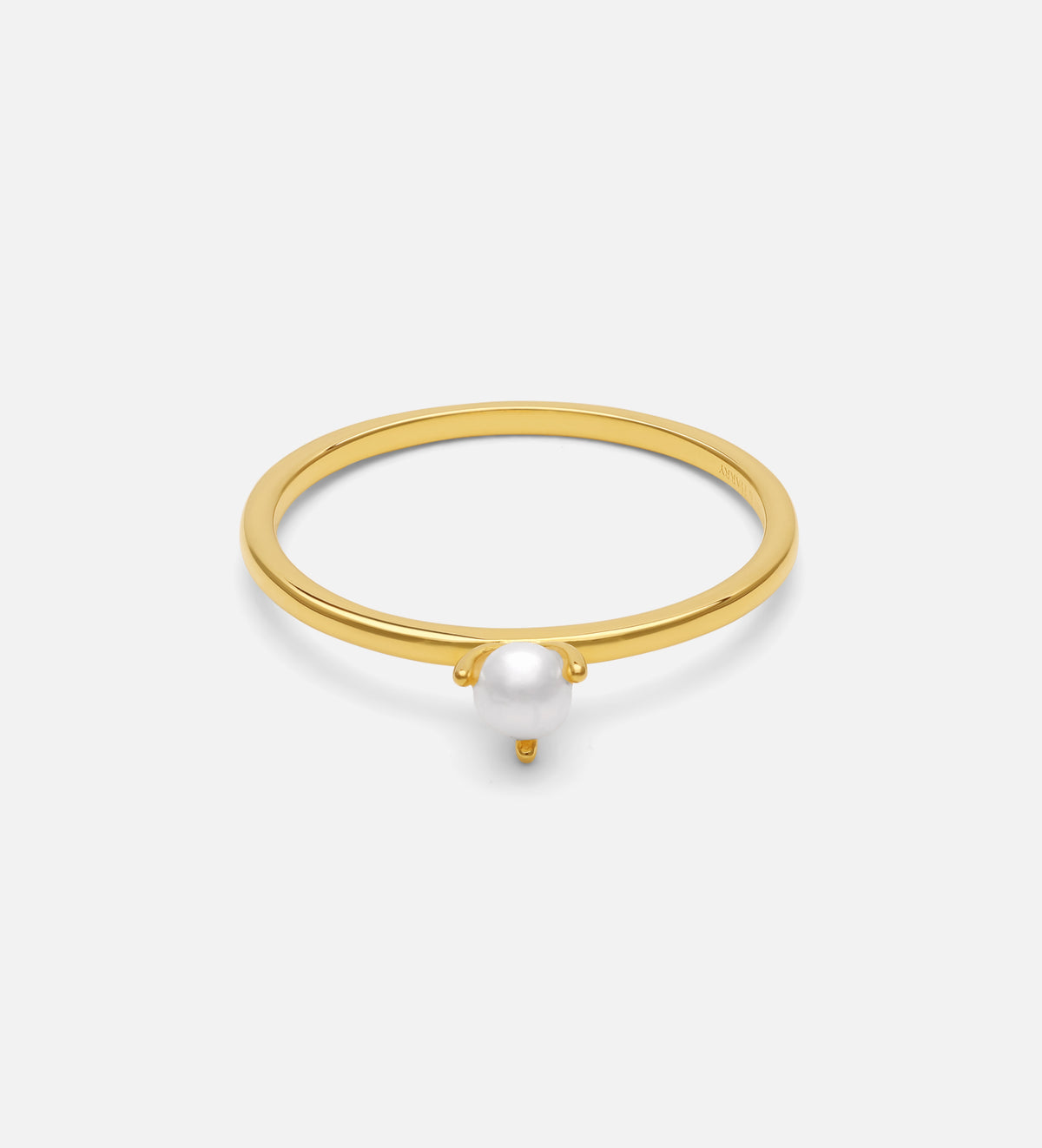 Pearl Stacker Ring in 18k Gold Plating on 925 Silver - Ash & Harry