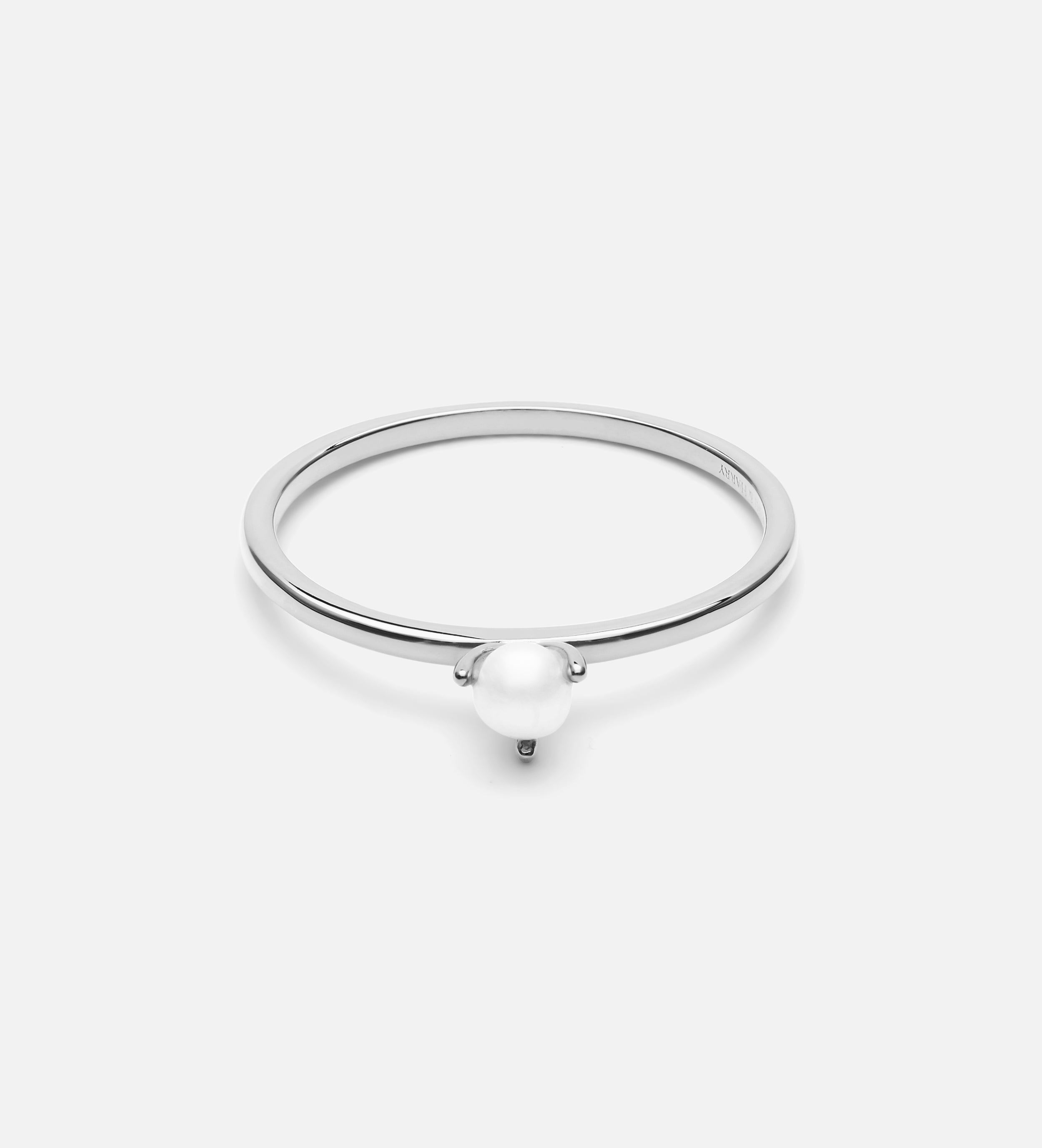 Pearl Stacker Ring in Silver