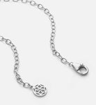 Pink Heart Chain Bracelet in Silver