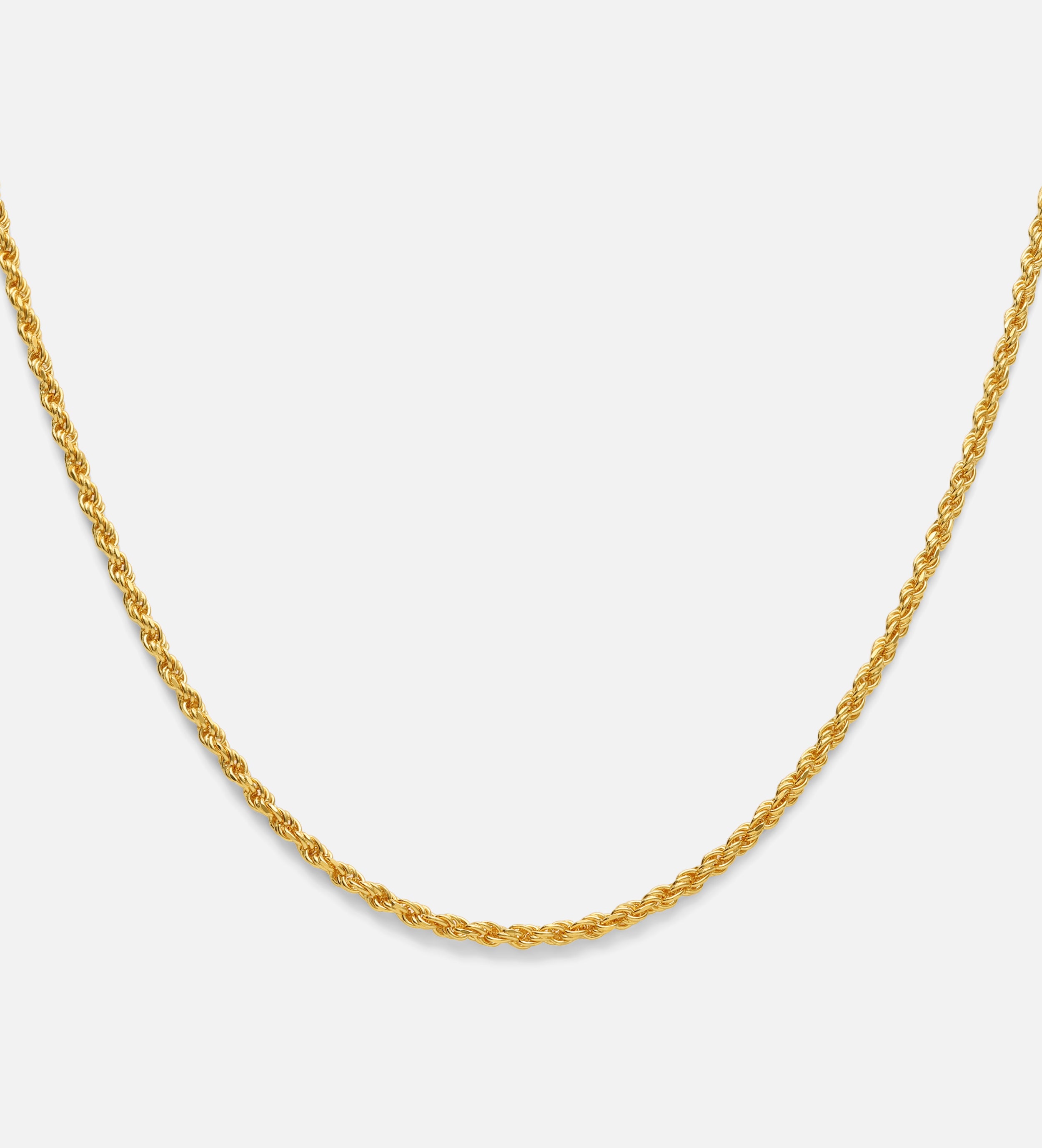 Rope Chain Necklace in 18k Gold Plating on 925 Silver - Ash & Harry