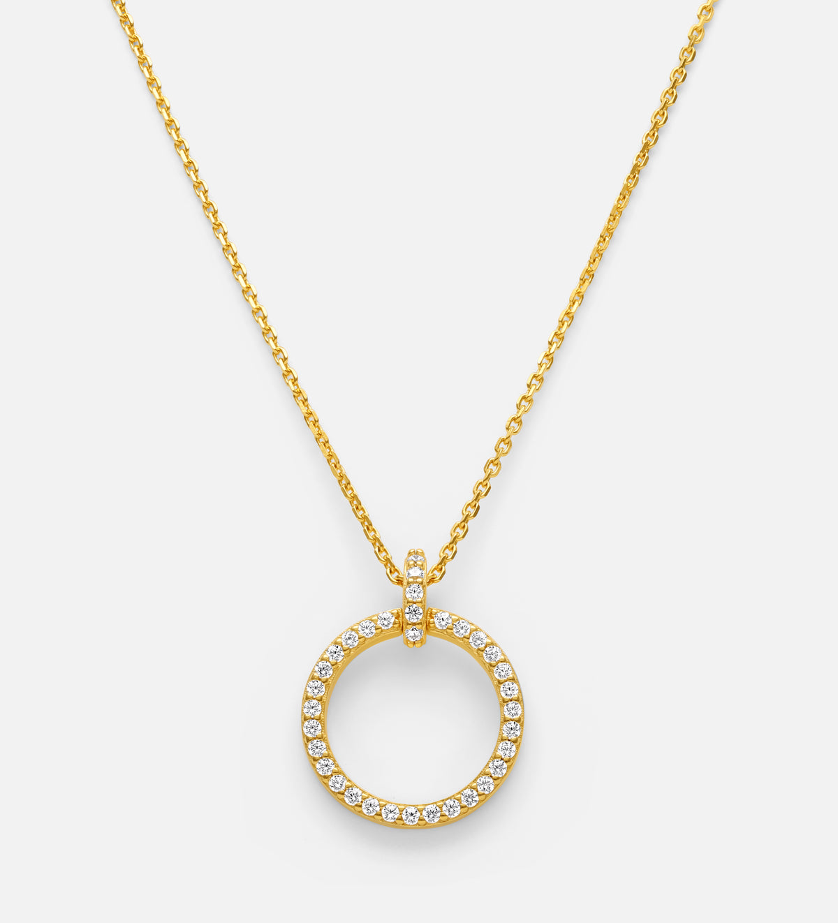 Gemstone Ring Necklace in 18k Gold Plating on 925 Silver - Ash & Harry