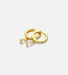 Stella Teardrop Huggies in Gold