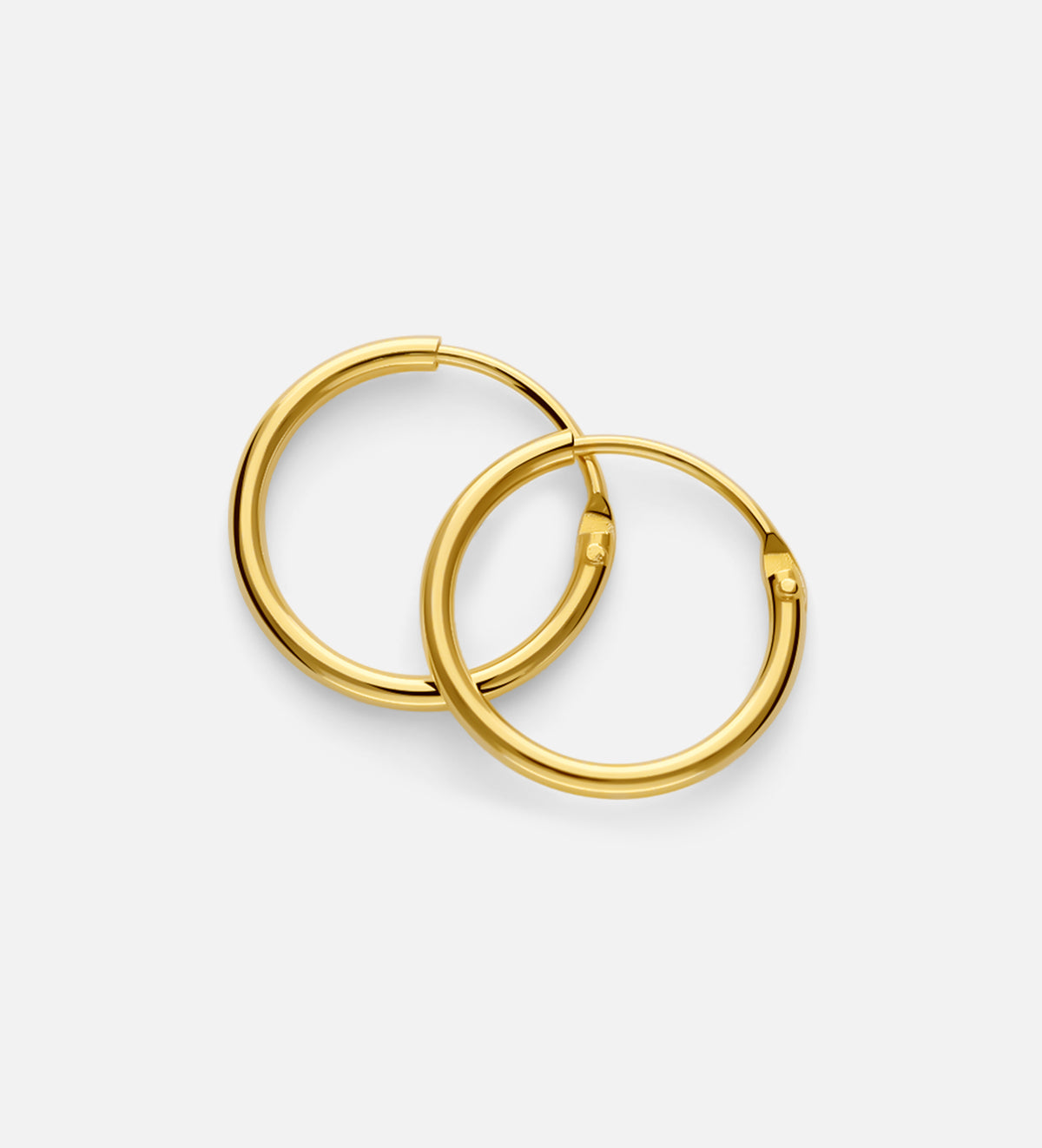 Thin Small Hoops in 18k Gold Plating on 925 Silver - Ash & Harry