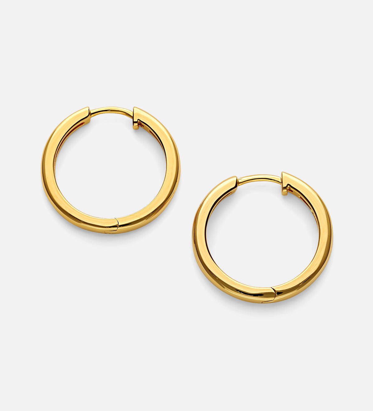 Tube Large Hoops in 18k Gold Plating on 925 Silver - Ash & Harry