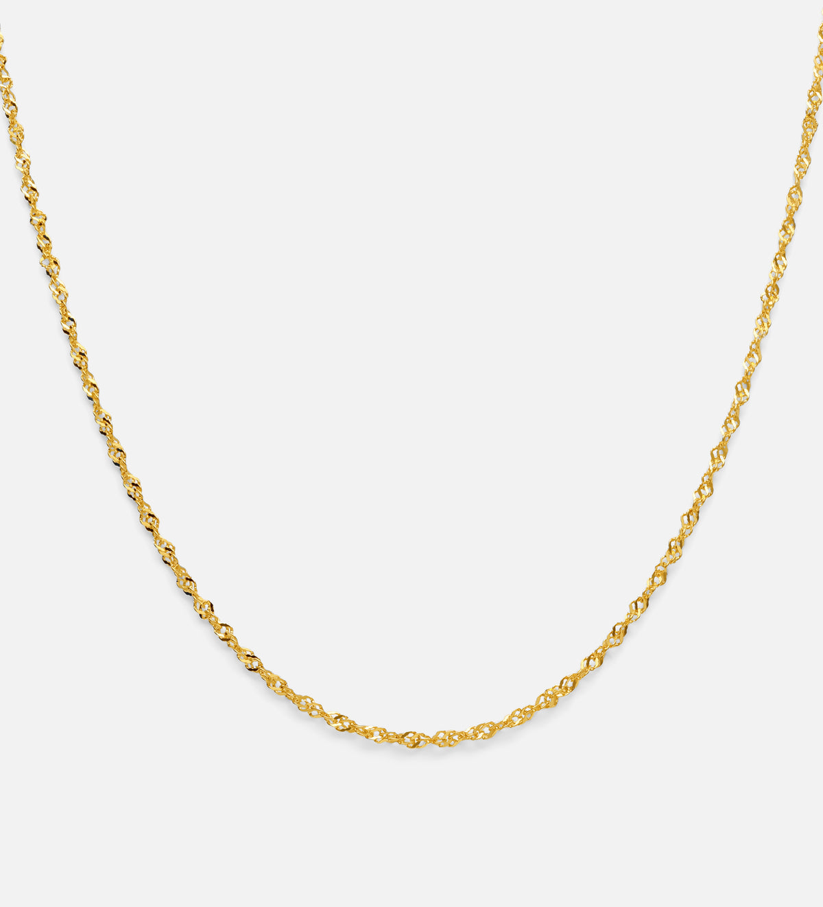 Twist Chain Necklace in 18k Gold Plating on 925 Silver - Ash & Harry