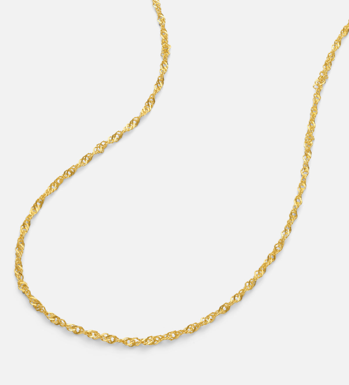 Twist Chain Necklace in 18k Gold Plating on 925 Silver - Ash & Harry