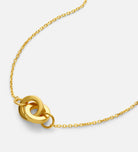 Two Rings Necklace in Gold