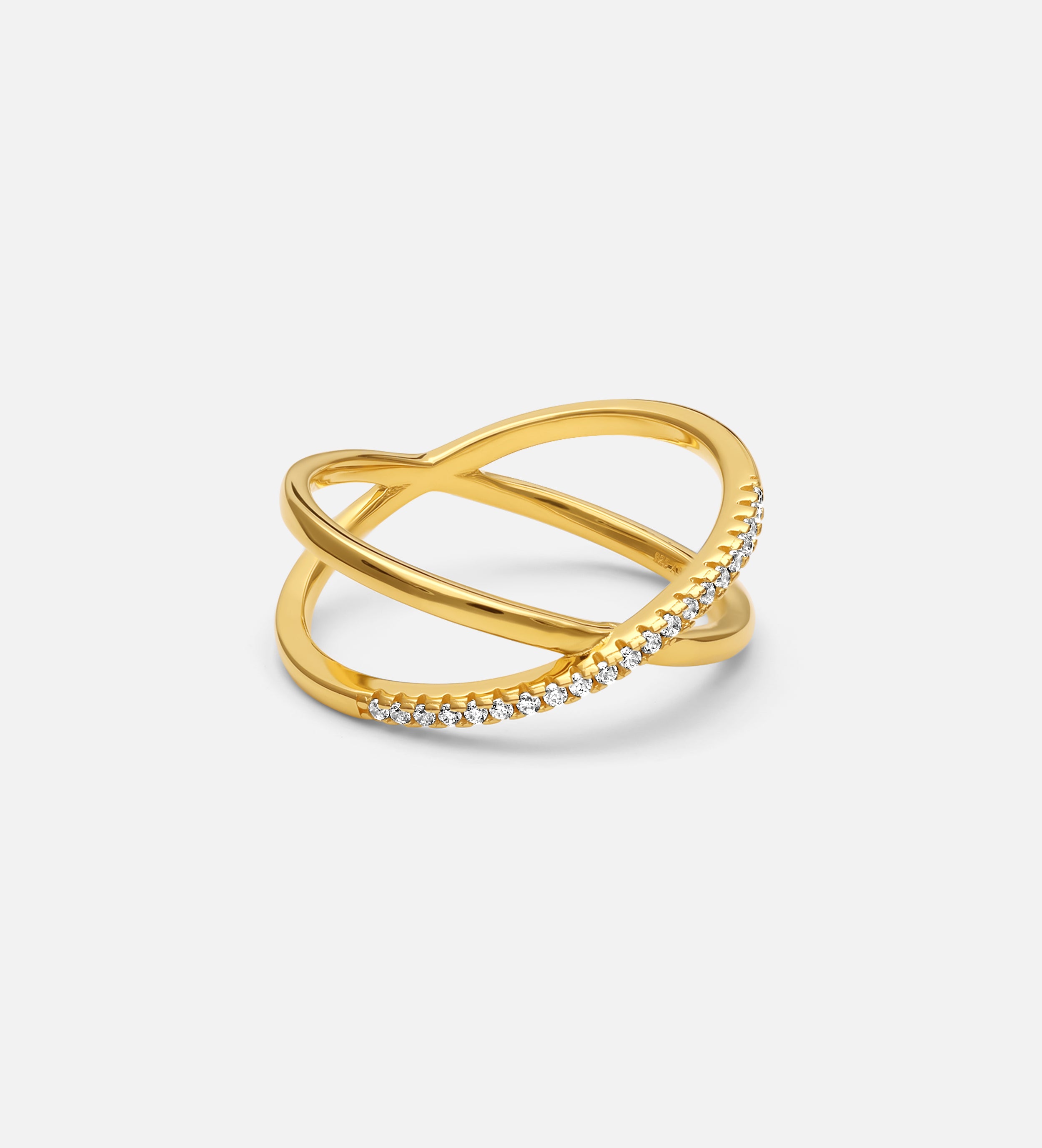 アクセサリー 18K Women's Ring X Ring in 18K Gold Vermeil | Ash & Harry