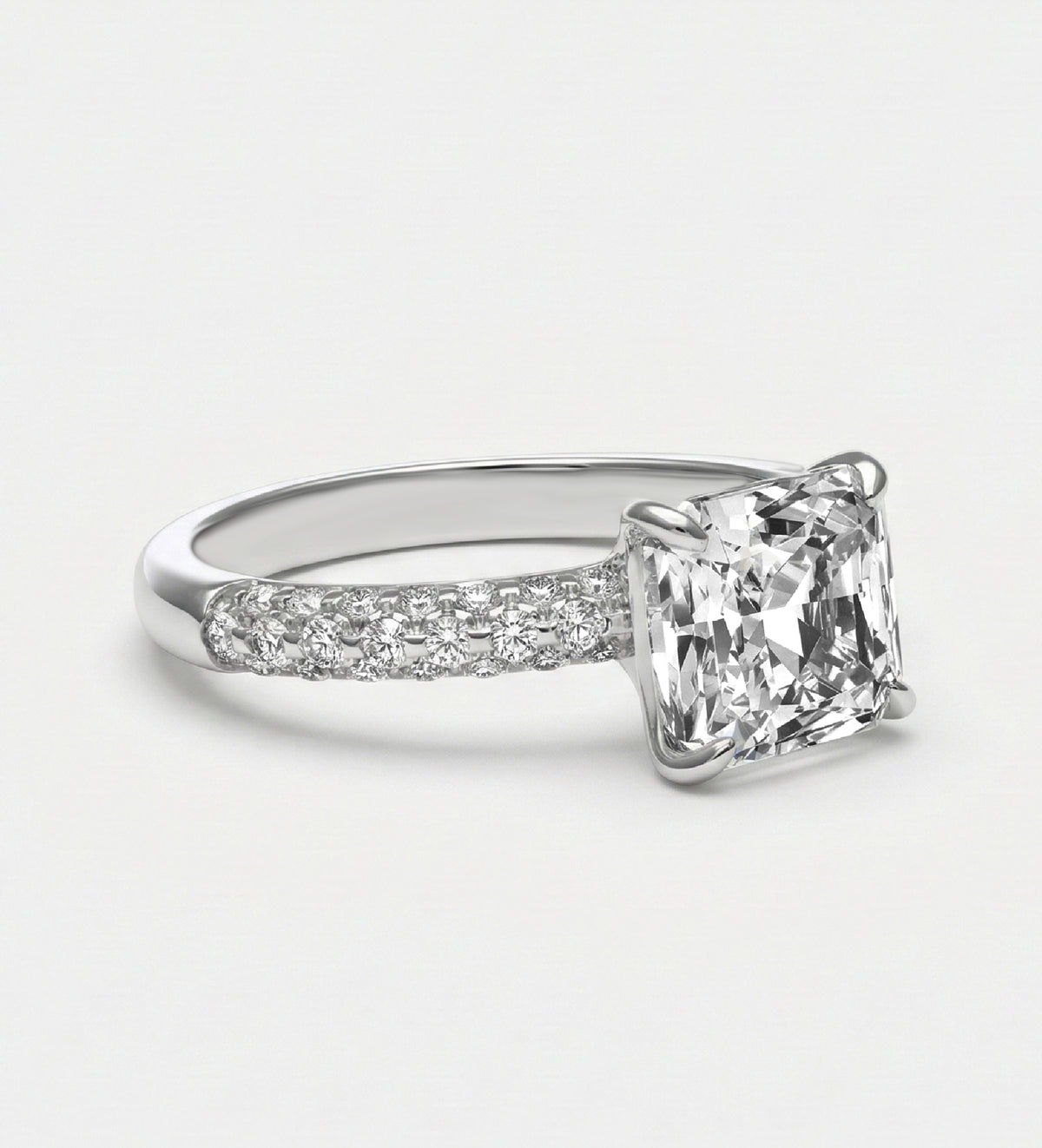 Nova Solitaire Band in 925 Silver with High - Quality White Simulated Diamonds - Ash & Harry