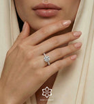 Nova Solitaire Band in 925 Silver with High - Quality White Simulated Diamonds - Ash & Harry