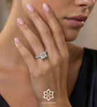 Nova Solitaire Band in 925 Silver with High - Quality White Simulated Diamonds - Ash & Harry