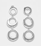 Orbit Energy Drop Earrings in Silver - Ash & Harry