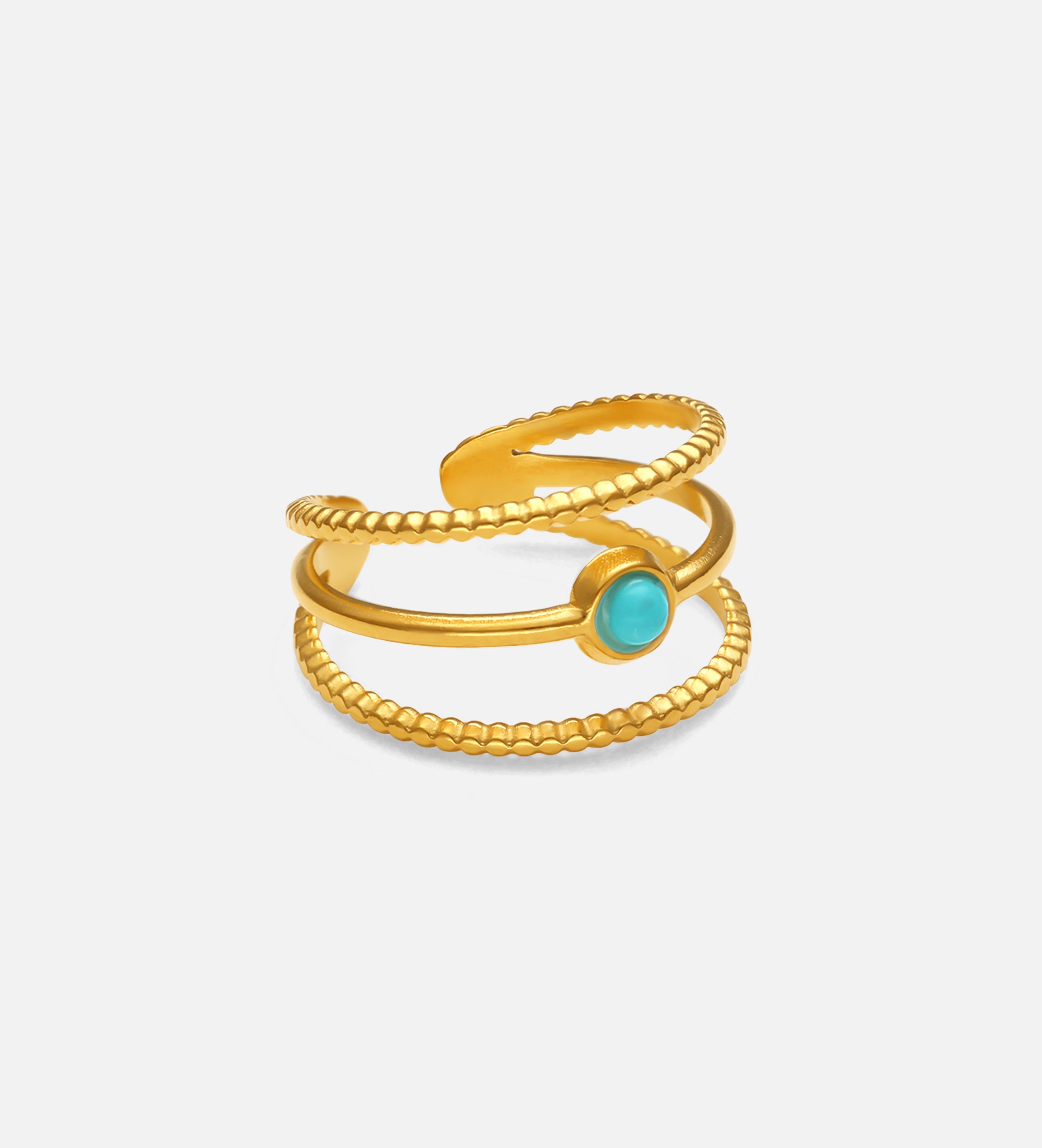 Orbit Pine Stone Ring