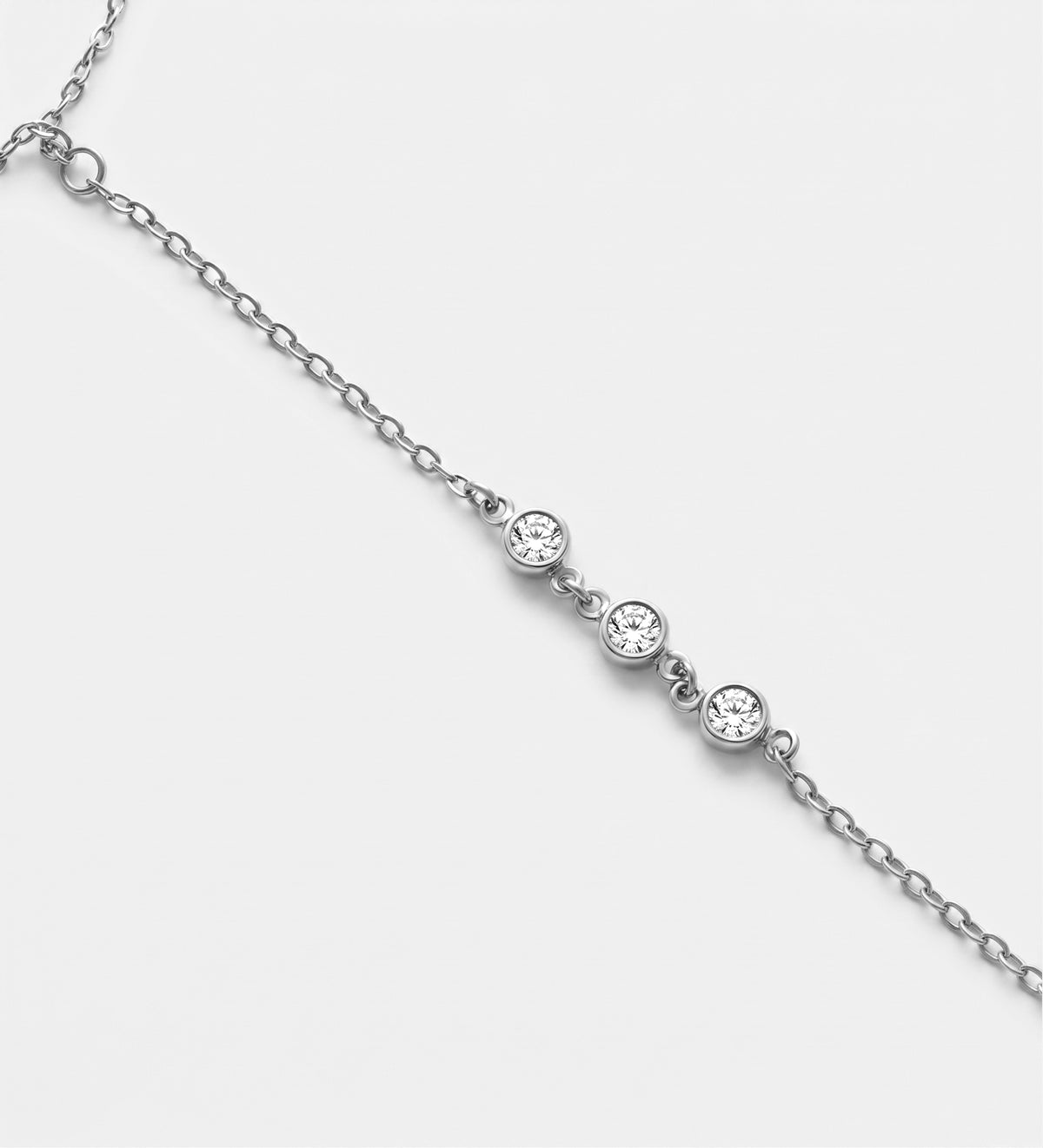 Orion Starline Hand Chain in Silver With High Quality Simulated Diamonds - Ash & Harry
