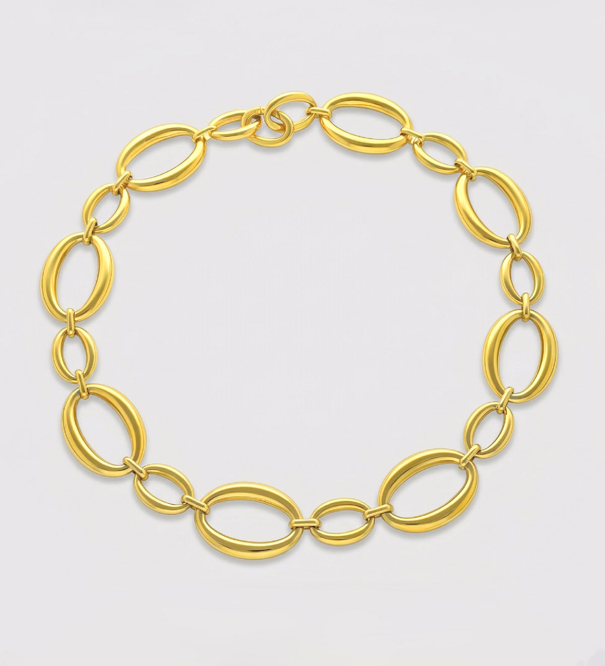 Oval Echo Link Necklace in Gold - Ash & Harry