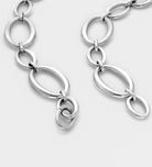 Oval Echo Link Necklace in Silver - Ash & Harry