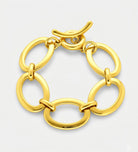 Oval Link Toggle Bracelet in Gold - Ash & Harry