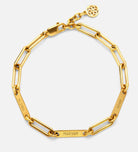 Paperclip Chain Name Bracelet in 18K Gold Plating on 925 Silver - Ash & Harry
