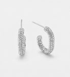 Pavé Oval Hoops High Quality Simulated Diamonds - Ash & Harry